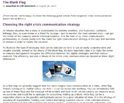 The Blank Flag - Choosing the right crisis communication strategy